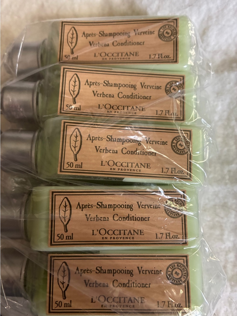 L’OCCITANE Travel Size Verbena Conditioner 1.7 oz Brand New 5 Pack